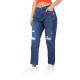 Women's Blue Casual Regular Fit Solid Jeans