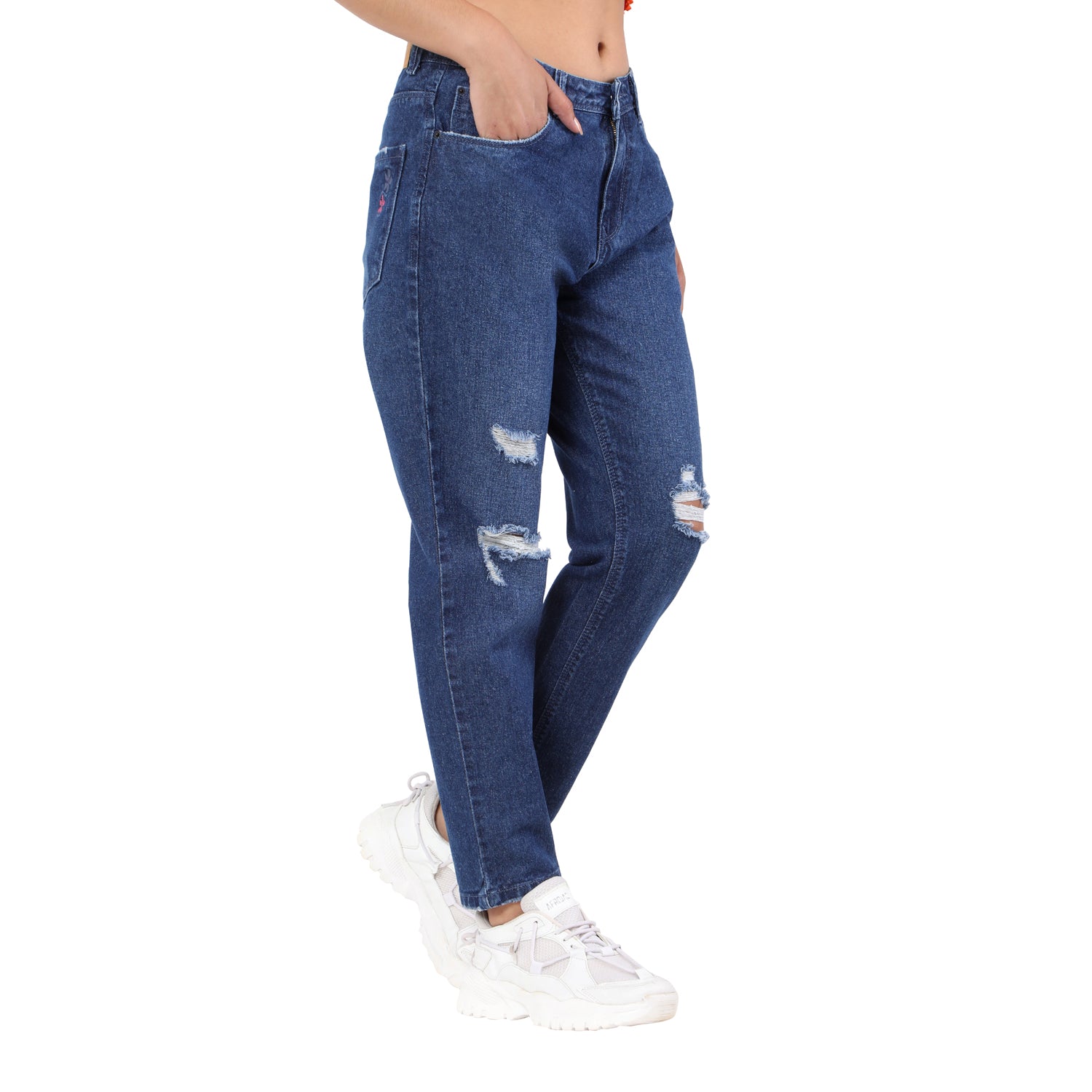 Women's Blue Casual Regular Fit Solid Jeans