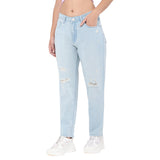 Women's Blue Casual Regular Fit Solid Jeans