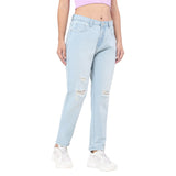 Women's Blue Casual Regular Fit Solid Jeans