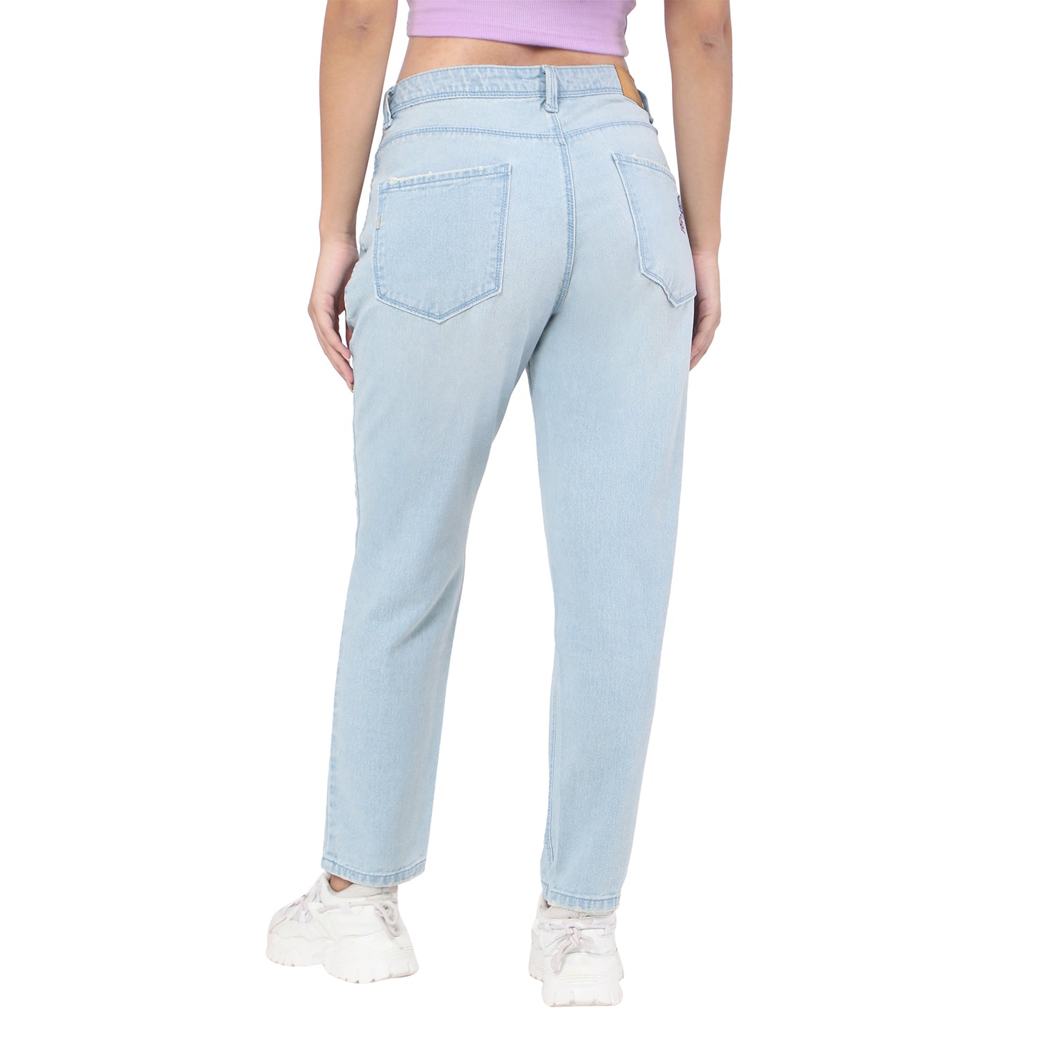 Women's Blue Casual Regular Fit Solid Jeans