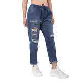 Women's Blue Casual Regular Fit Solid Jeans