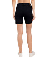 Women's Black Casual Regular Fit Solid Shorts