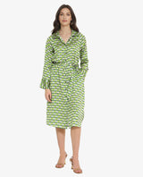 Women's Green Casual Full Sleeves Dress