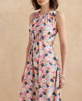 Women's Multicolor Sleeveless Dress