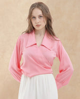 Women's Pastel Pink Full Sleeves Top