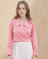 Women's Pastel Pink Full Sleeves Top