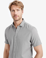 Men's Grey Casual Regular Fit Solid Half Sleeves Shirt