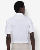 Men's White Casual Regular Fit Solid Half Sleeves Polo Tshirt