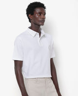 Men's White Casual Regular Fit Solid Half Sleeves Polo Tshirt