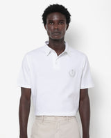 Men's White Casual Regular Fit Solid Half Sleeves Polo Tshirt