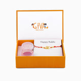 Golden Elegant Ganesha 925 Silver Zircon Stone Rakhi