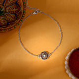 Sphere Floral Bracelet 925 Silver Rakhi
