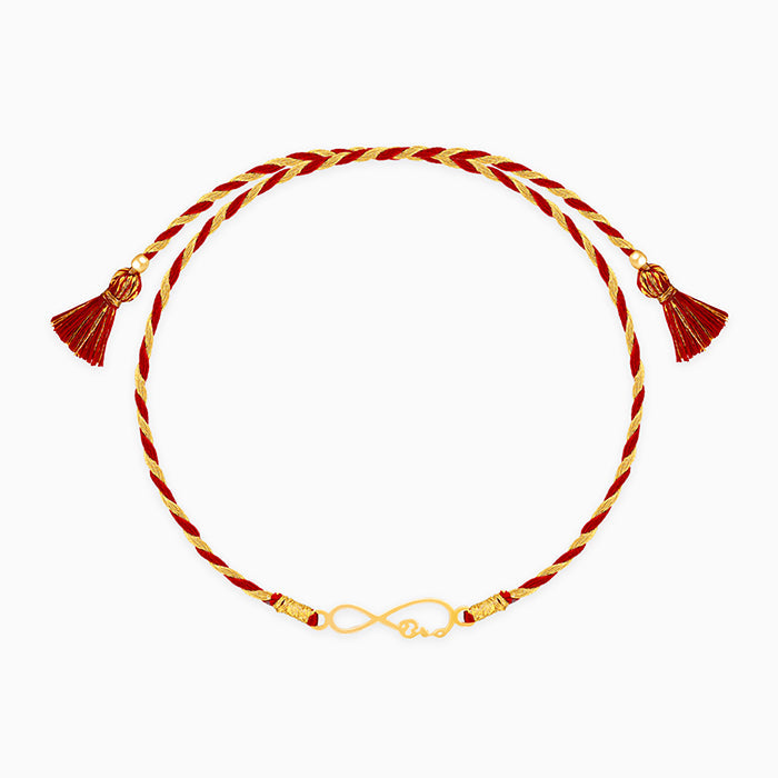 Golden Infinity Bro 925 Silver Rakhi