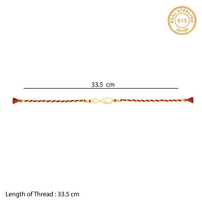 Golden Infinity Bro 925 Silver Rakhi