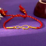 Golden Infinity Bro 925 Silver Rakhi