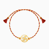 Golden Swastik 925 Silver Zircon Stone Rakhi