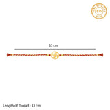 Golden Swastik 925 Silver Zircon Stone Rakhi