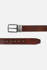 Men's Black & Brown Reversible Leather Belt