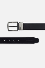 Men's Black & Brown Reversible Leather Belt