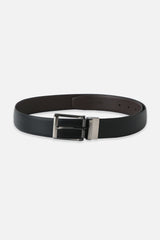 Men's Reversible Black & Brown Leather Belt With Wallet Combo Set