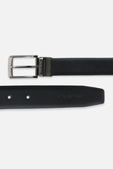 Men's Reversible Black & Brown Leather Belt With Wallet Combo Set