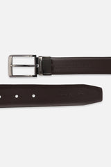 Men's Reversible Black & Brown Leather Belt With Wallet Combo Set