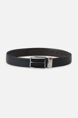 Men's Reversible Black & Brown Leather Belt With Wallet Combo Set