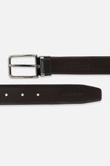 Men's Reversible Black & Brown Leather Belt With Wallet Combo Set