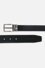 Men's Reversible Black & Brown Leather Belt With Wallet Combo Set