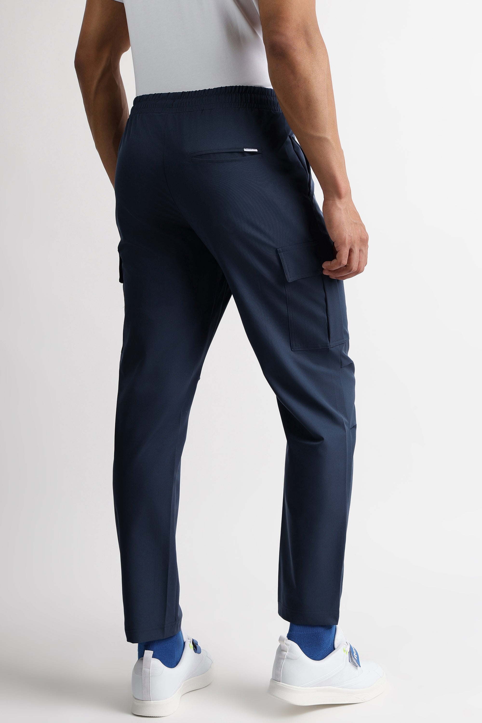 Men's Blue Casual Solid Trackpant