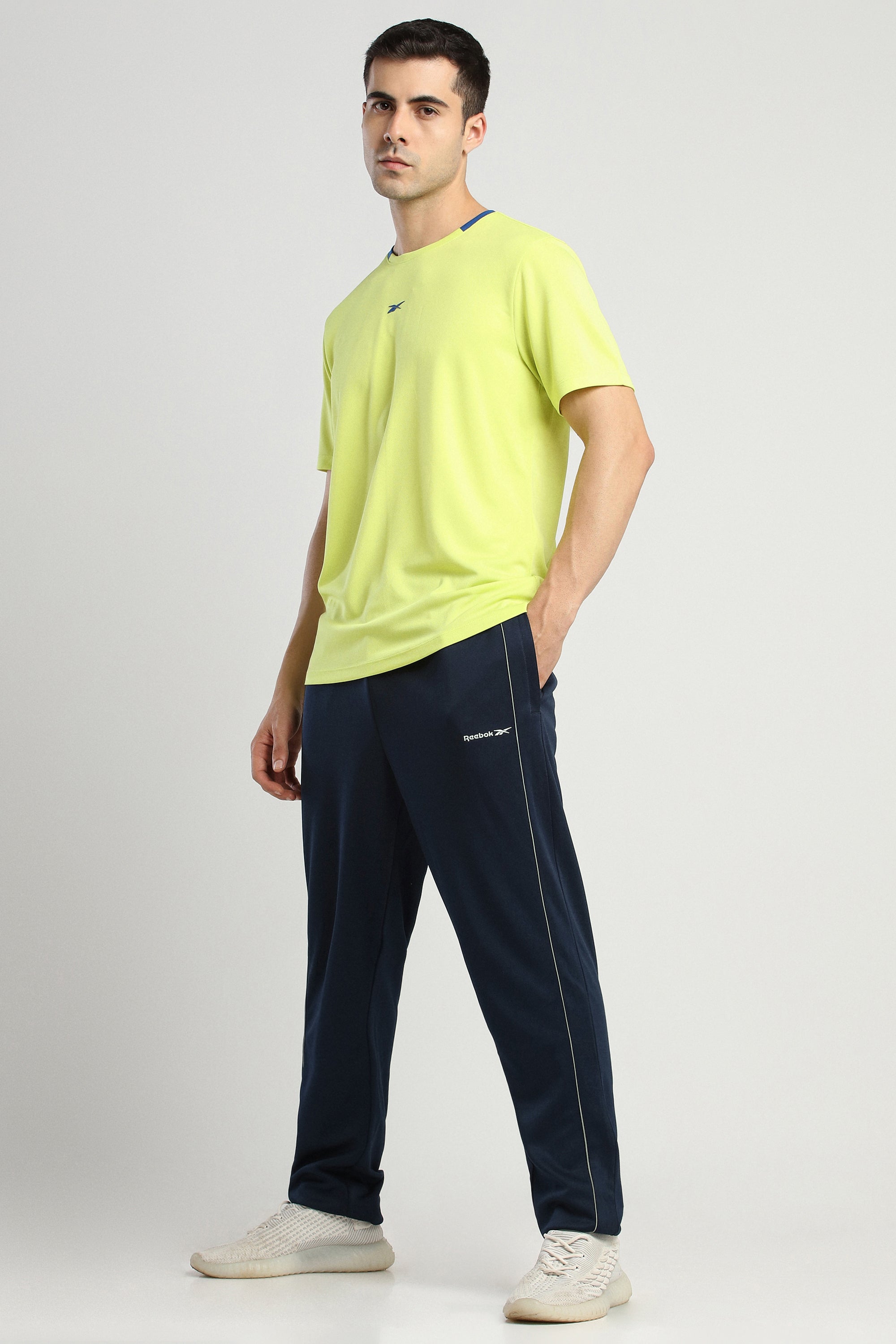 Men's Blue Casual Polyester Trackpant