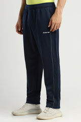 Men's Blue Casual Polyester Trackpant