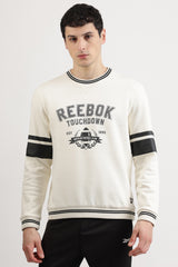 Men's Off White Casual Cotton Full Sleeves Sweatshirt