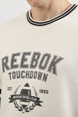 Men's Off White Casual Cotton Full Sleeves Sweatshirt