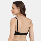 Women's Black Basics Double Layered Non Wired 3/4th Coverage Sag Lift Bra