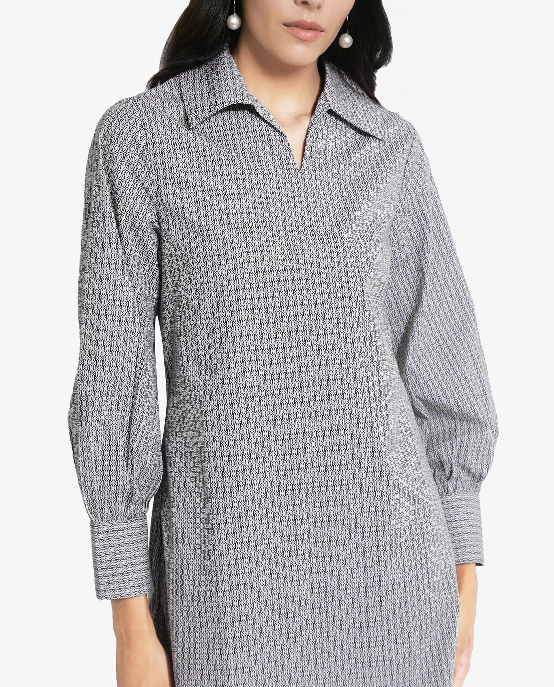 Women's Beige Casual Full Sleeves Dress