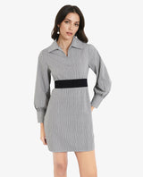 Women's Beige Casual Full Sleeves Dress