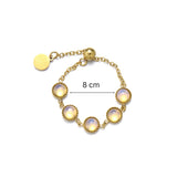 Women's Gold Opalescent Chain Ring