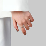 Women's Margaret Crystal Bow Silver Ring