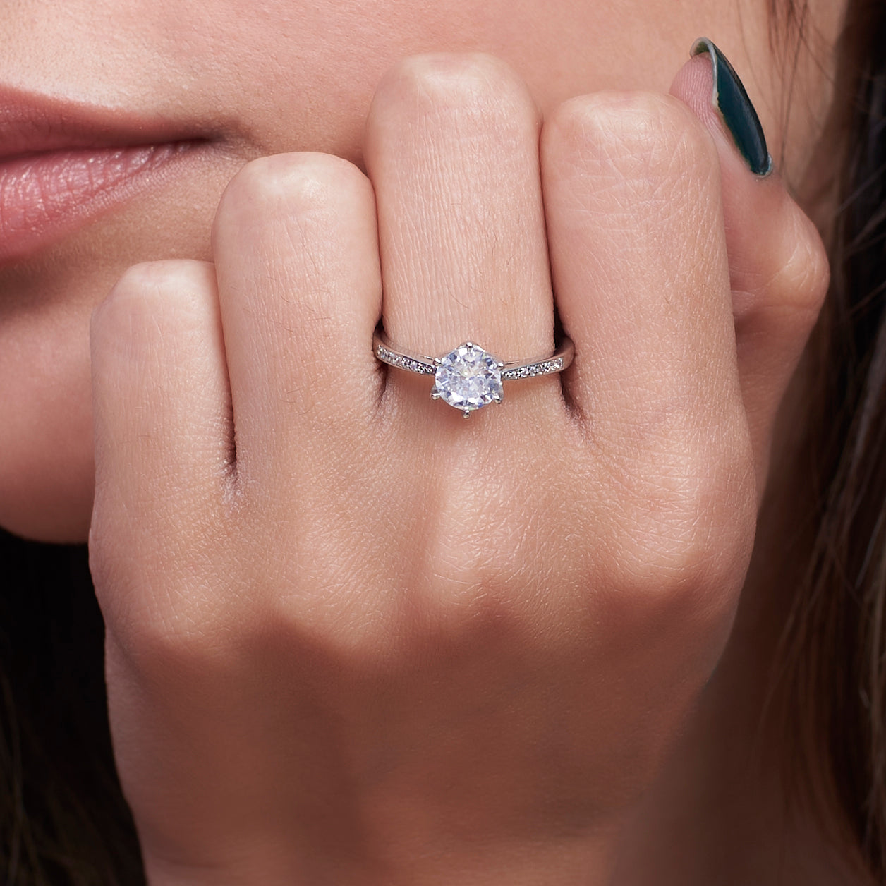 Women's Luster Silver Promise Ring