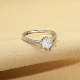 Women's Luster Silver Promise Ring