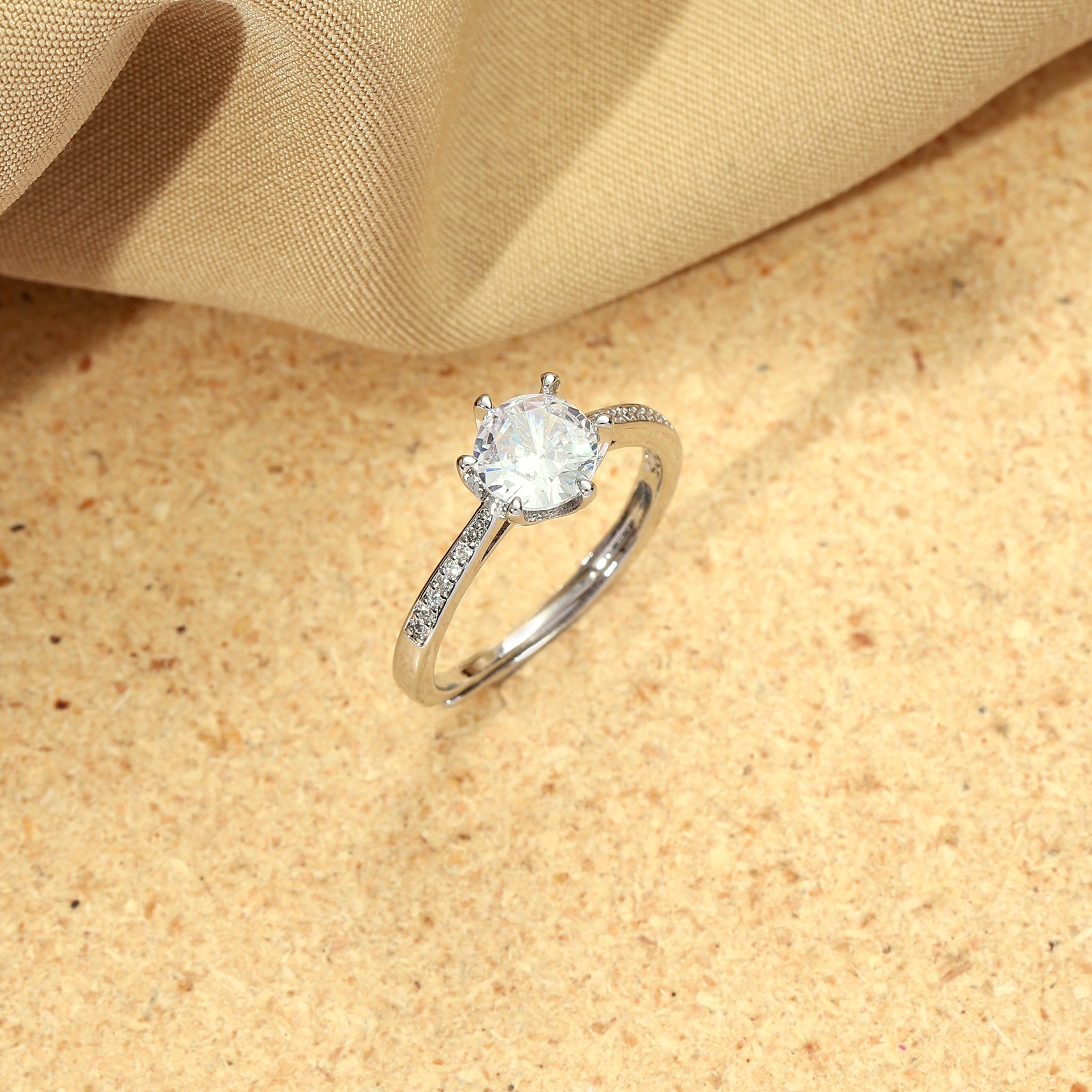 Women's Luster Silver Promise Ring