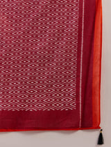 Women's Cotton Black Printed Ready to Wear With Blouse Piece