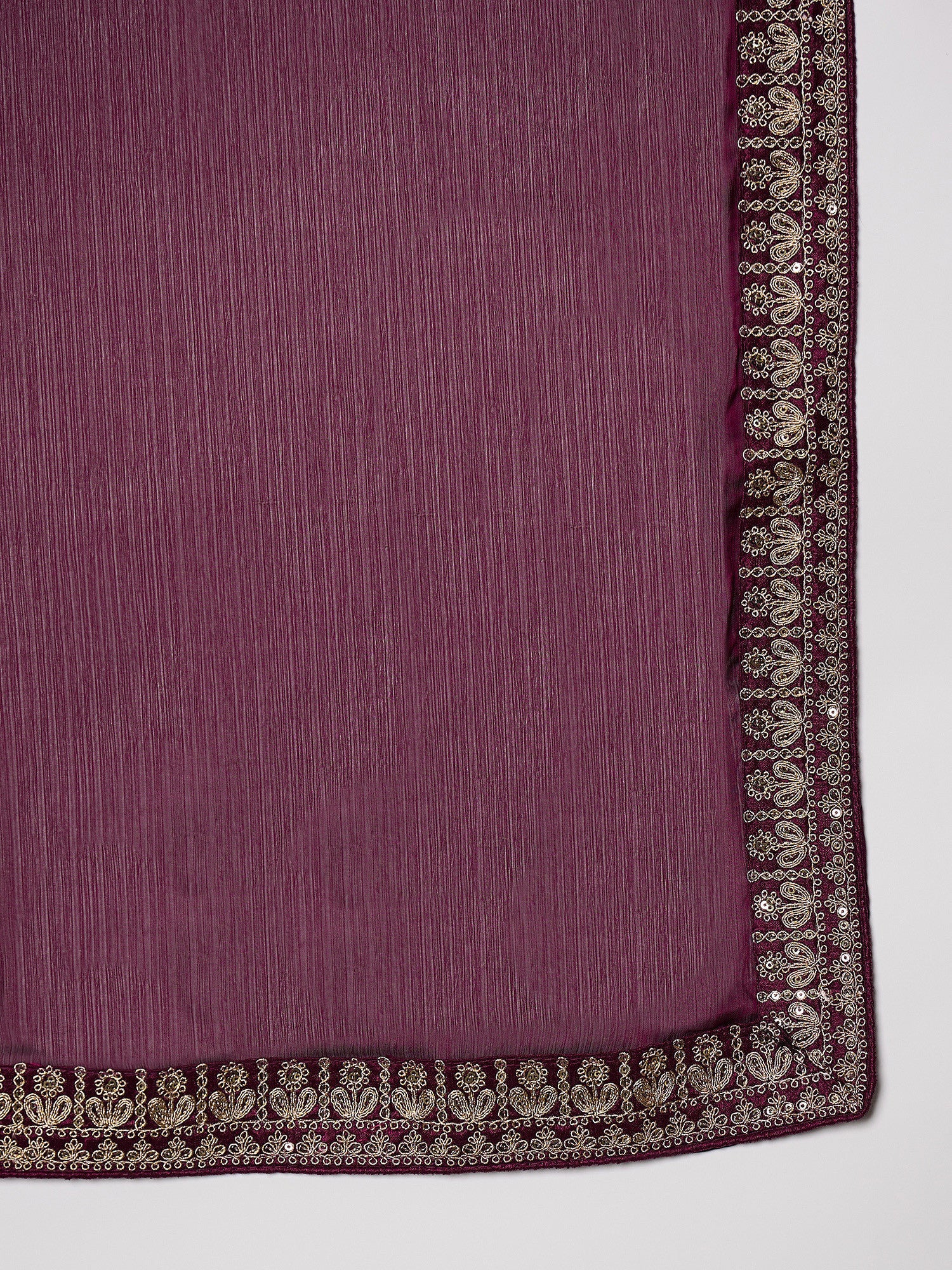Women's Satin Pink Embellished Ready to Wear with Blouse Piece
