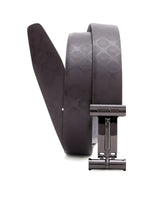 Men's Ryan Brown Reversible Monogram Print Gun Metal Belt
