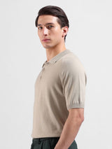 Men's Slim Fit Textured Polo Collar Tshirt