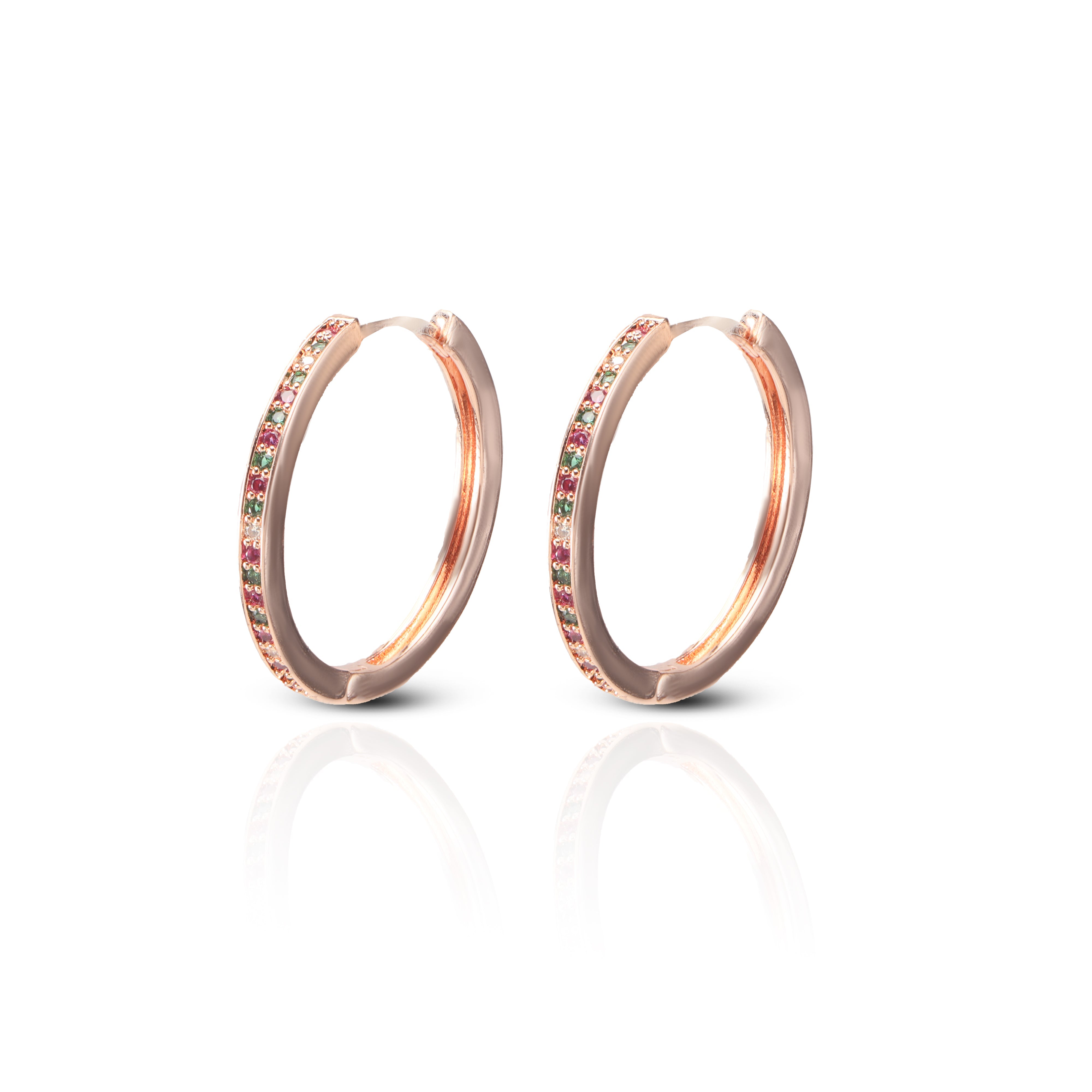 Women's Rosegold Colour Me Pretty Hoops