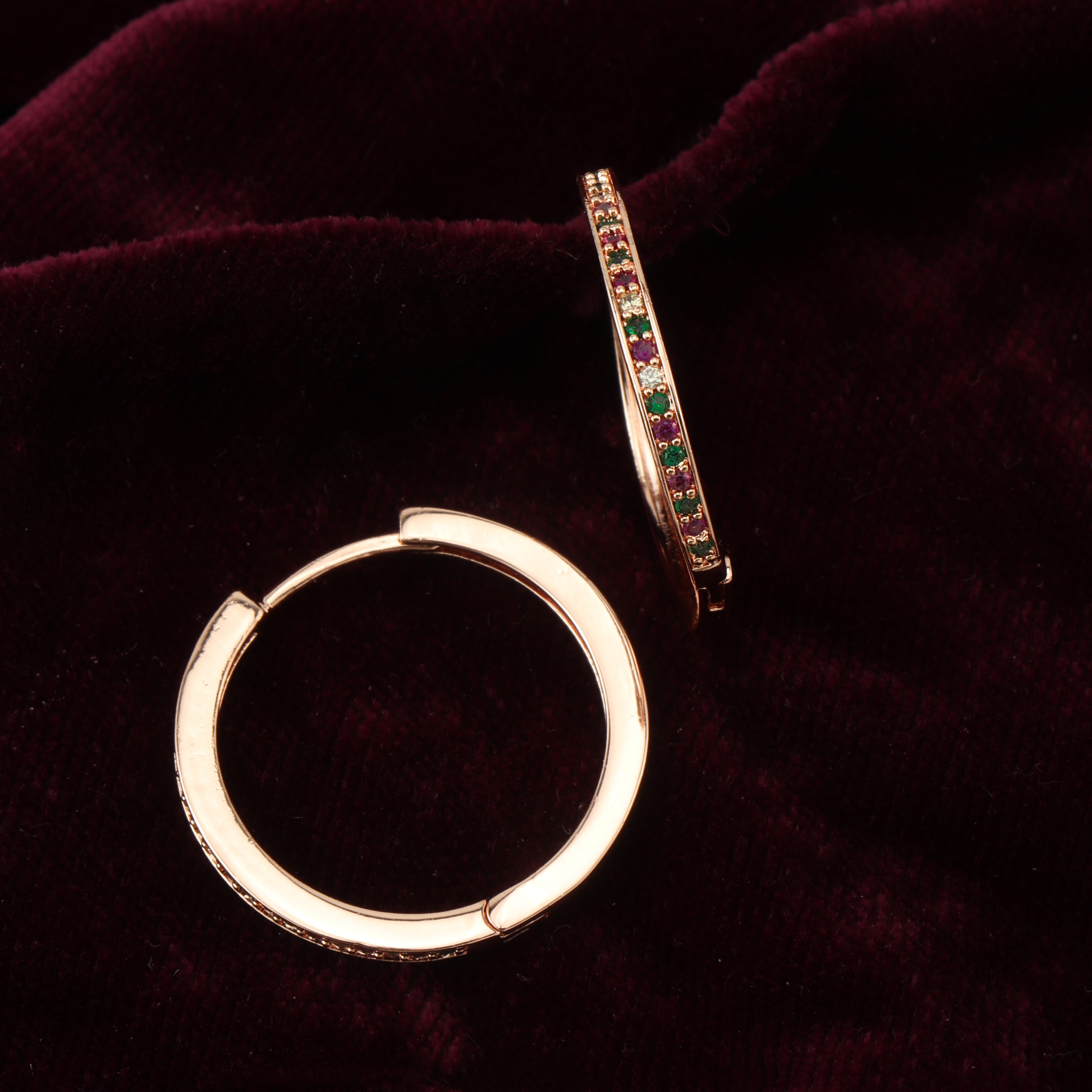 Women's Rosegold Colour Me Pretty Hoops