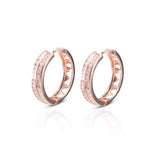 Women's Rosegold Zircon Bold Statment Hoops